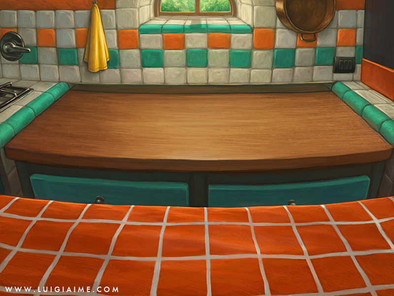 Kitchen Background Luigi Aime